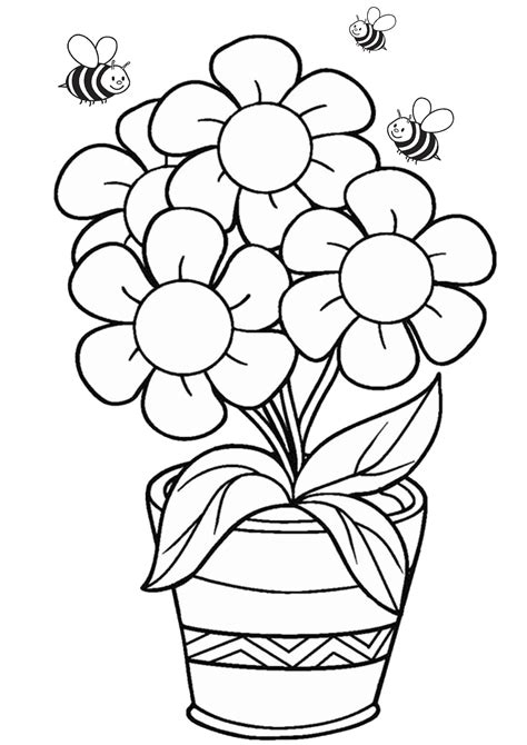 flower coloring pages to print